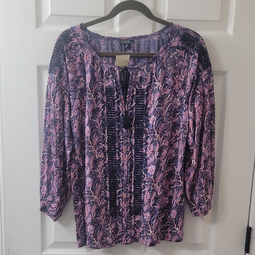 LUCKY BRAND Floral Blouse NWT